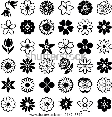 Flower Silhouette Stock Photos, Images, & Pictures | Shutterstock