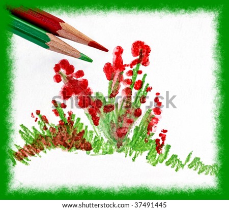 Drawing Flowers Stock Illustration 26453830 - Shutterstock