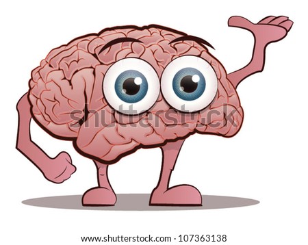 Brain Character Hands Feet Stock Vector 107363138 - Shutterstock