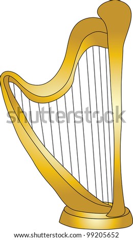 Clip Art Illustration Cartoon Harp Stock Illustration 99205652