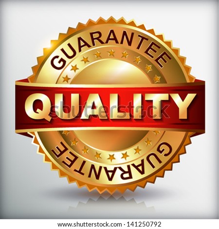 Quality Guarantee Golden Label Ribbon Vector Stock Vector 141250792 ...