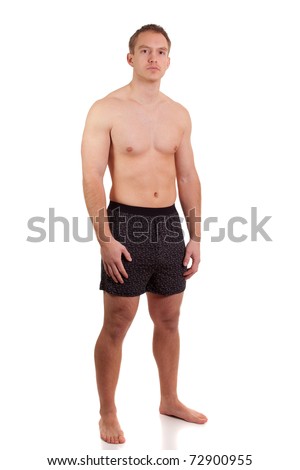 Young Handsome Naked Man Wearing Only Stock Photo 77318989 - Shutterstock