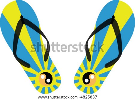 Vector Representing Sandals Stock Vector 4825822 - Shutterstock