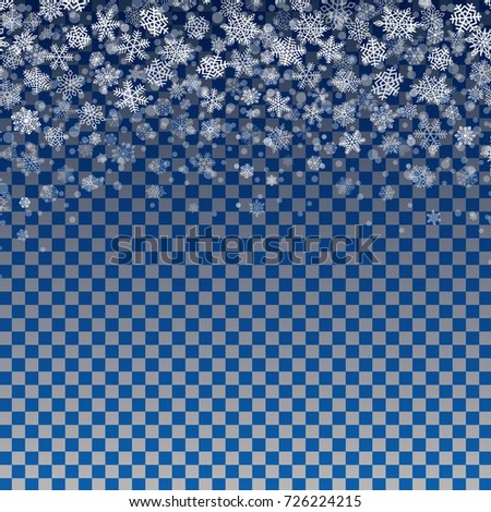 vector snowflakes falling on transparent background stock vector flyers logo no background