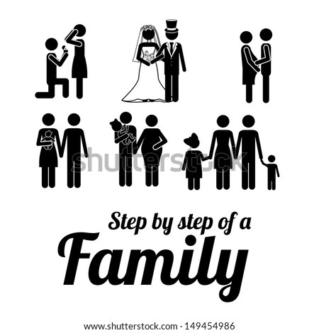 family design over white background vector illustration