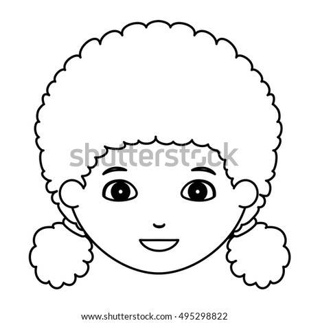 Cartoon Vector Outline Illustration Toddler Girl Stock Vector 46996417 ...