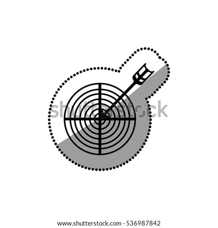 Cartoon Hand Drawn Target Isolated On Stock Vector 354922922 - Shutterstock