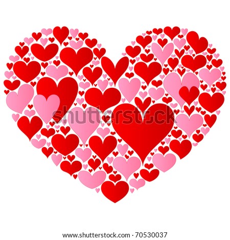 Vector Hearts Set Wedding Valentine Design Stock Vector 91386968 ...