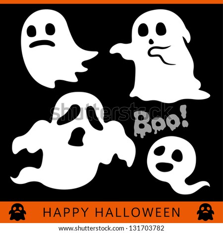 Halloween Ghost Stock Vector 131703782 - Shutterstock