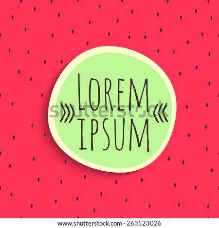 Modern design poster with place for text on a abstract watermelon or strawberry background