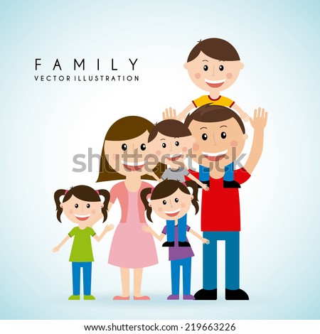 family graphic design , vector illustration