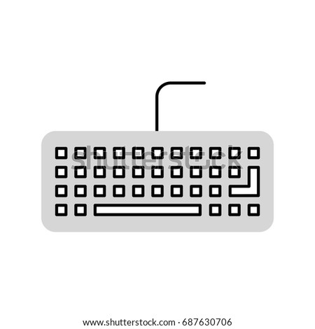 Computer Keyboard Cartoon Raster Version Stock Illustration 93721780 ...