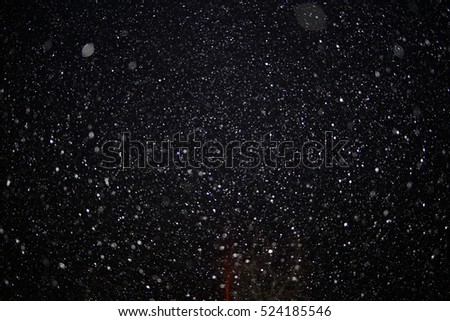Abstract black white snow texture on black background for overlay