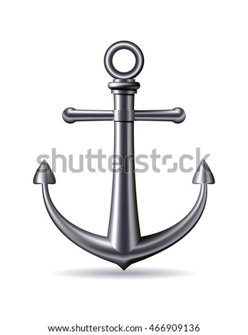 Anchor Chain On White Background Vector Stock Vector 110124959 ...