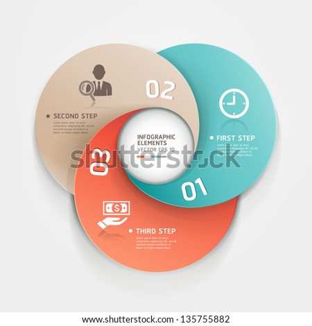 Business Infographics Circle Origami Style Vector Stock Vector ...