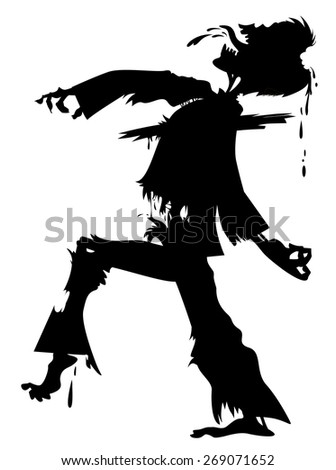 Walking Zombie Silhouette Stock Vector 269071652 - Shutterstock