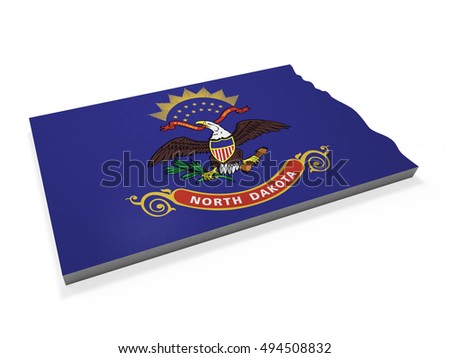 Flags North Dakota On Blue Sky Stock Illustration 488368846 - Shutterstock