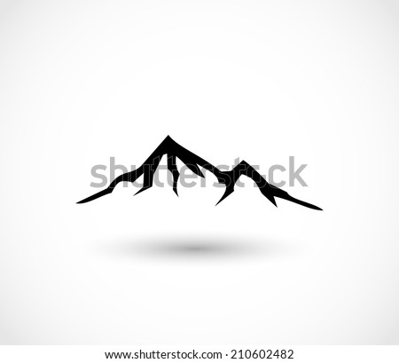 Mountain Icon Vector Stock Vector (Royalty Free) 210602482 - Shutterstock