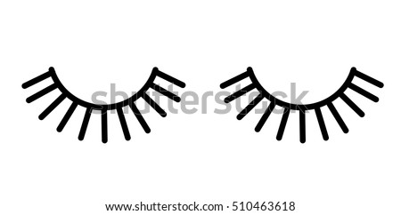 Eyelashes Vector Illustration Stock Vector 510463618 - Shutterstock