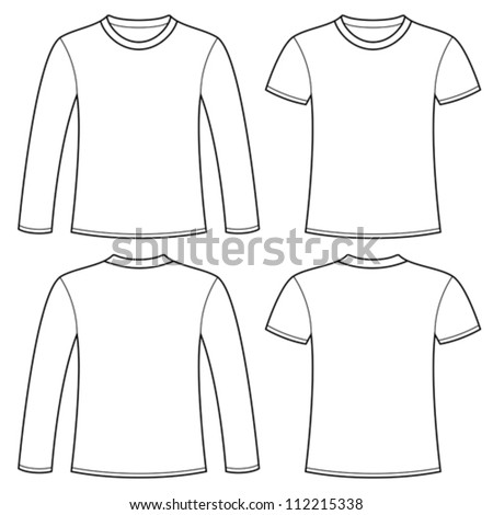 Longsleeved Tshirt Tshirt Template Stock Vector 112215338 - Shutterstock