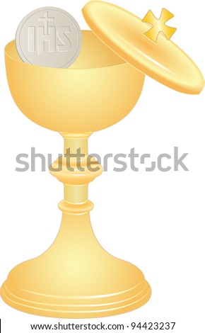 Communion Golden Paten Stock Vector 95705935 - Shutterstock