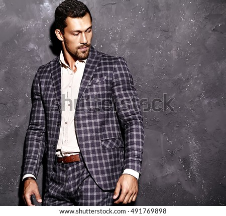 Portrait Sexy Handsome Fashion Male Model Stock Photo (Royalty Free ...