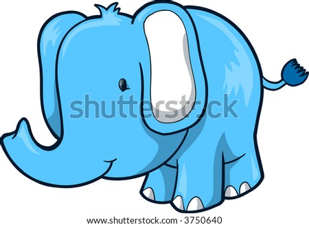 Blue Elephant Stock Vector 3172464 - Shutterstock