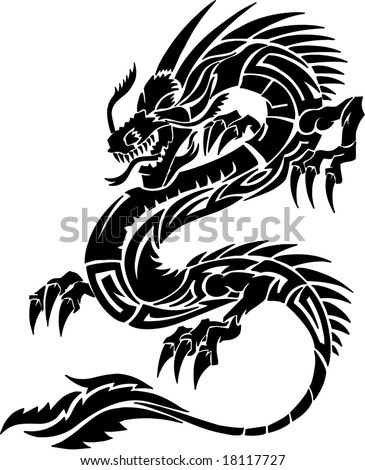 tribal dragon tattoo stock images royalty free images u0026 vectors tribal dragon tattoo stock images royalty free images u0026 vectors