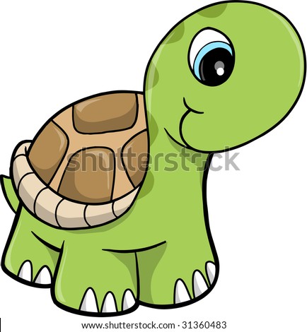 Cute Turtle Vector Illustration Stock Vector 31225786 - Shutterstock