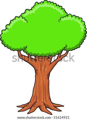 Gnarly Cartoon Trees Vector Stock Vector 177681023 - Shutterstock