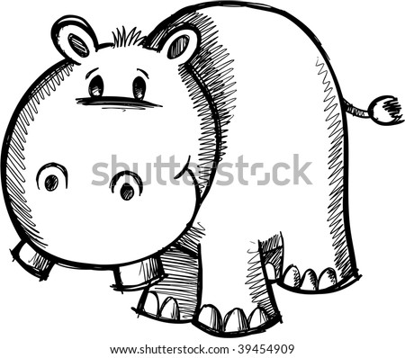 Sketchy Doodle Elephant Vector Stock Vector 39790954 - Shutterstock