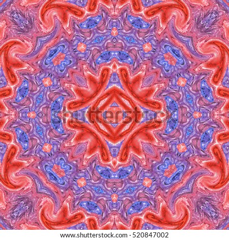 Spiritual Colorful Mandala Chakra Digital Fractal Stock Illustration ...