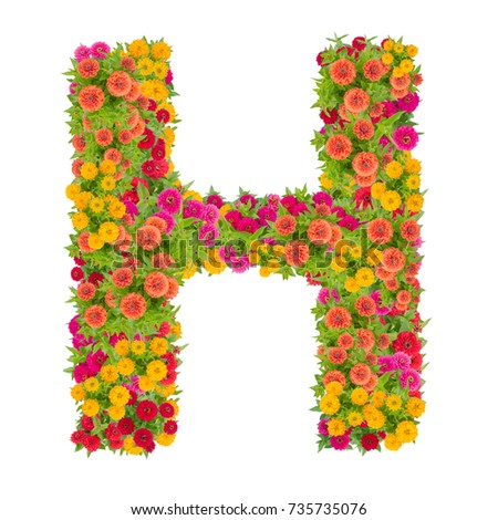 Letter H Made Of Flowers Stock Images, Royalty-Free Images & Vectors ...