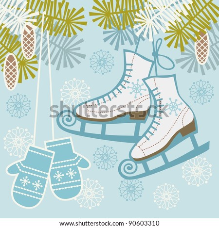 Image result for old fashioned ice skates clipart
