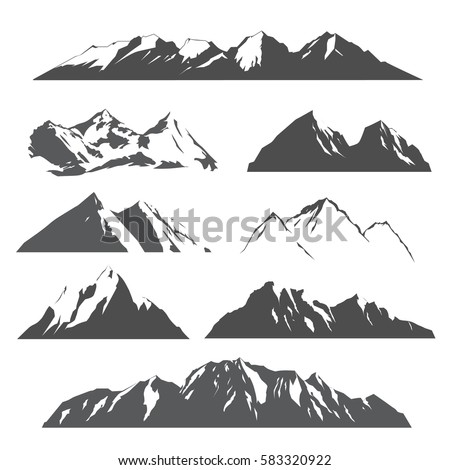 Mountains Ranges Vector Panorama Stock Vector 436063906 - Shutterstock