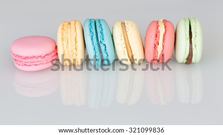 Cake Macaron Macaroon On Turquoise Background Stock Photo 418367578 ...