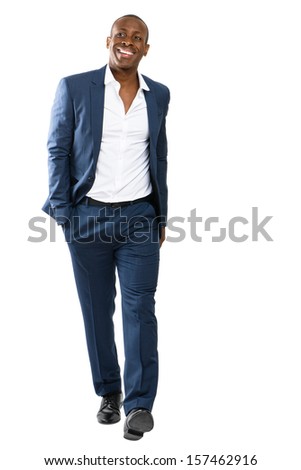 Handsome African Man In a suit. - stock photo