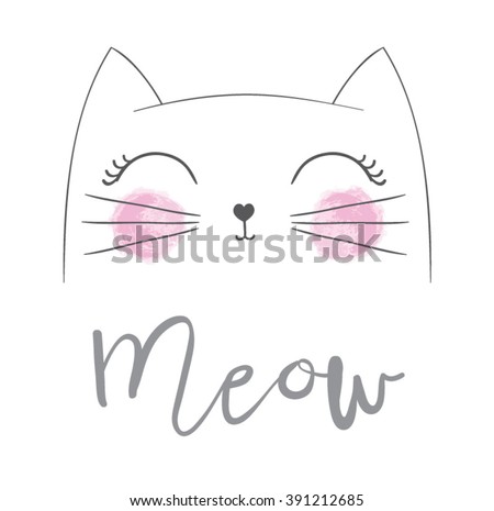 Cat Vectortshirt Printi Love Youvalentines Dayanimal Stock Vector ...