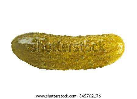 Marinated pickled cucumber isolated on white background