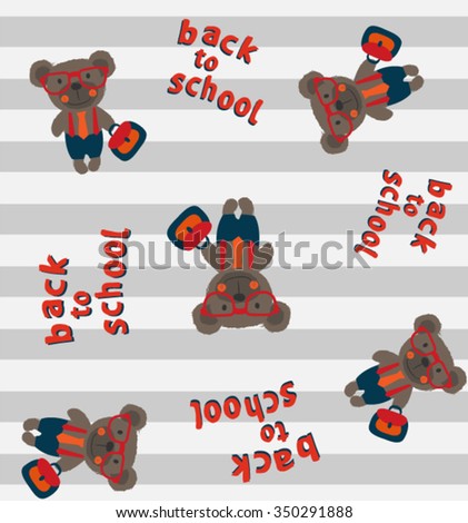 Back To School T Shirt Graphic Design With A Cute Teddy Bear Kids Wear Back To School T Shirt Graphic Design With A Cute Teddy Bear Kids Wear