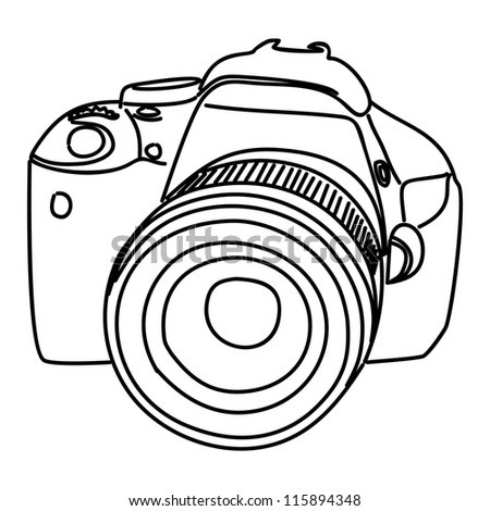 Camera Vector Icon Illustration Isolated On Stock Vector 115894348