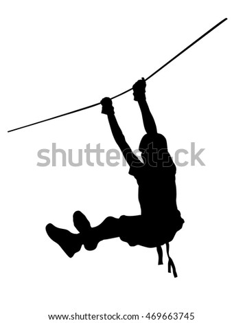 Extreme Sportsman Took Down Rope Man Stock Vector 469663745 - Shutterstock