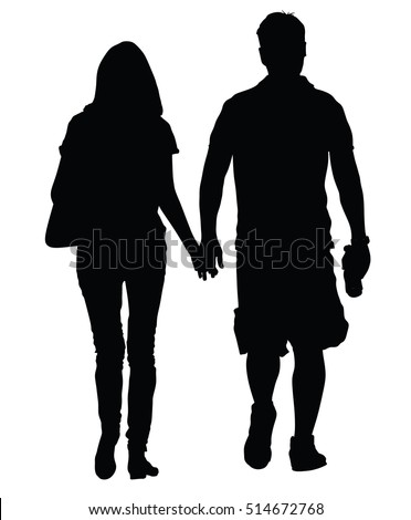 Download Young Couple Love Vector Silhouette Illustration Stock ...