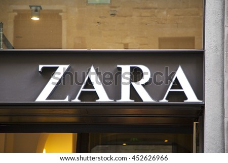 FLORENCE, ITALY - MAY 27, 2016: Zara shop in Florence, Italy. It is a company dedicated to the manufacturing of home textiles and was founded at 2003.