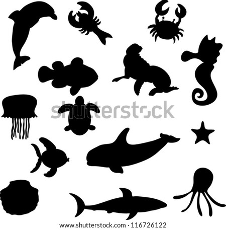 Crab silhouette Stock Photos, Images, & Pictures | Shutterstock