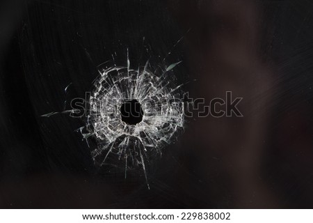 Bullet Hole Glass Real Bullet Hole Stock Photo 73981462 - Shutterstock