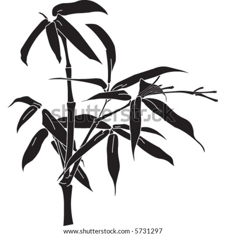 Bamboo Shoots Leaves Stock Vector 4925080 - Shutterstock