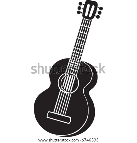 Guitar Isolated On White Background Such Stock Vector 100323809