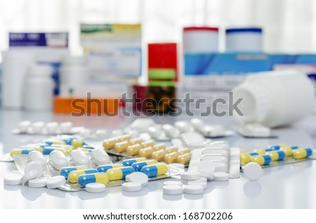 Variety of medicines and drugs