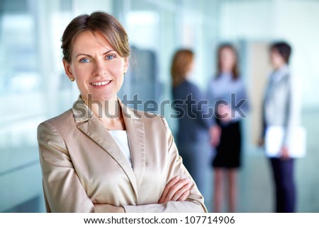 Portrait of a business woman on a good working day